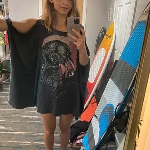 All Saints Raven Dark Anais Top Size 8